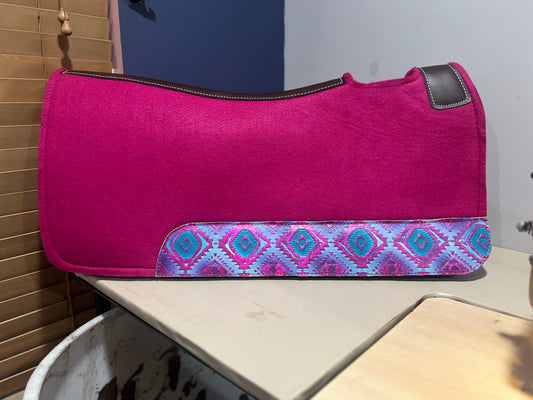 Aztec print custom saddle pad